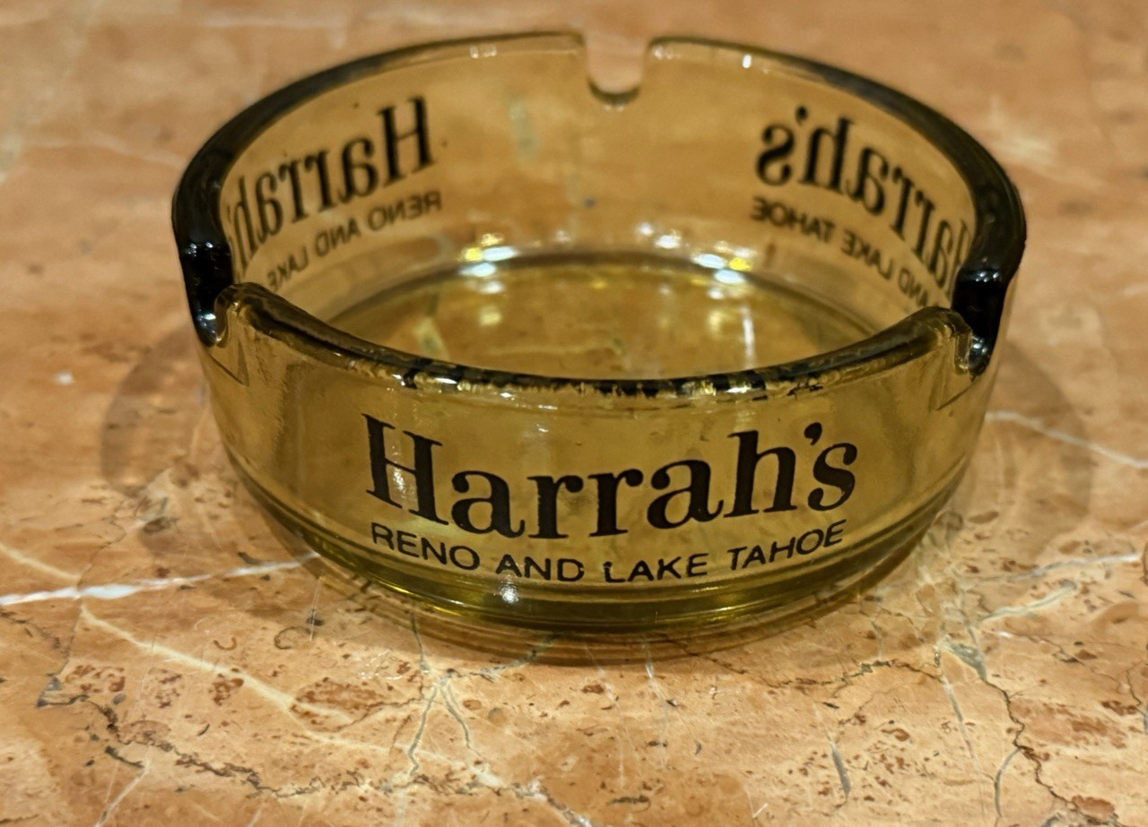 HARRAH\'S RENO AND LAKE TAHOE AMBER VINTAGE 1980S 3.5\