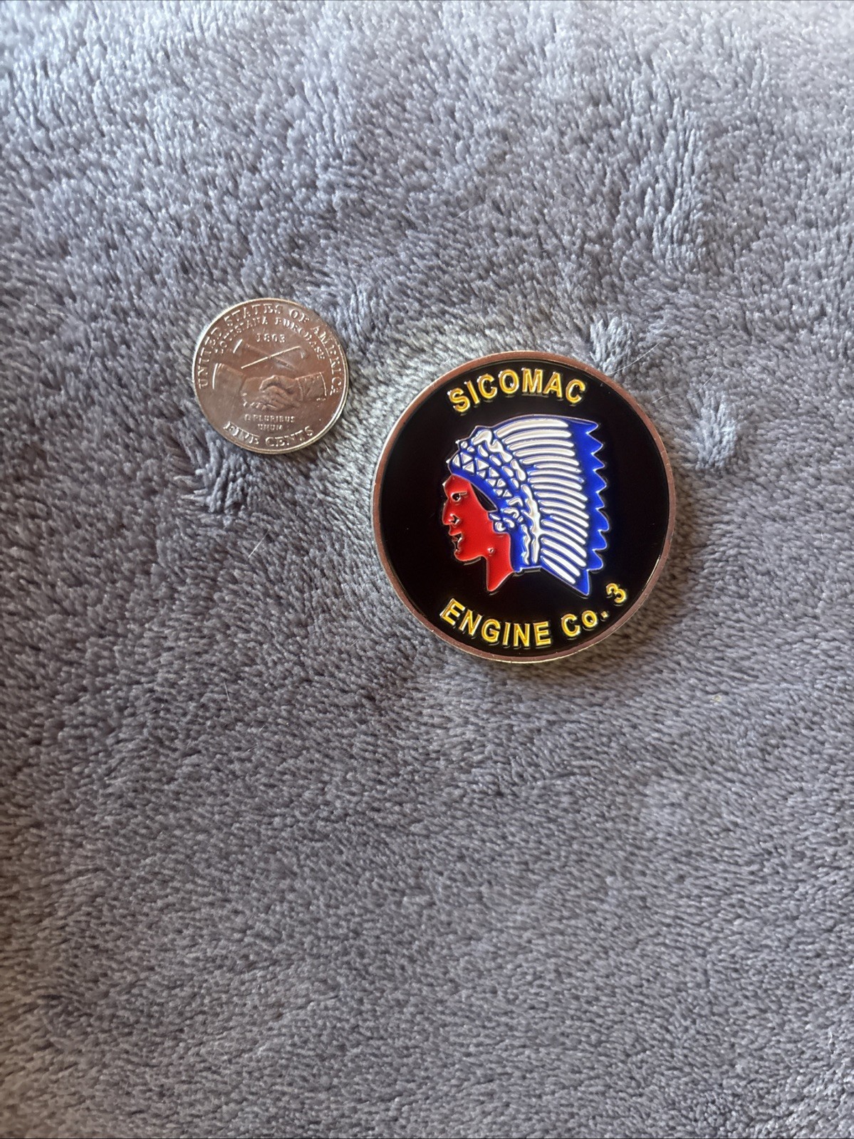 Sicomac Engine Co 3 Wyckoff NJ Fire Dept Challenge Coin “Bring Water”Collectable