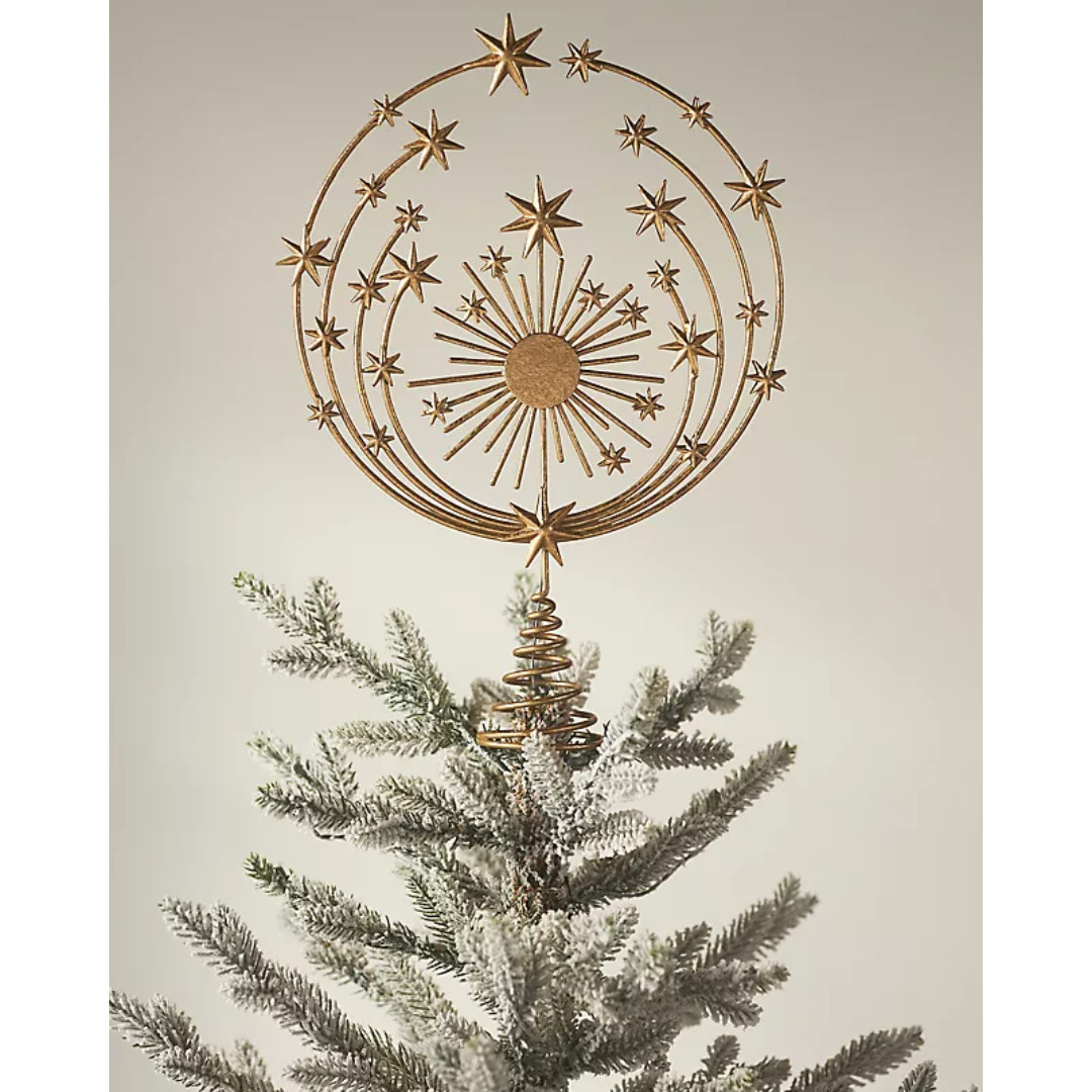 Anthropologie Hedy Celestial Gold Metal Tree Topper