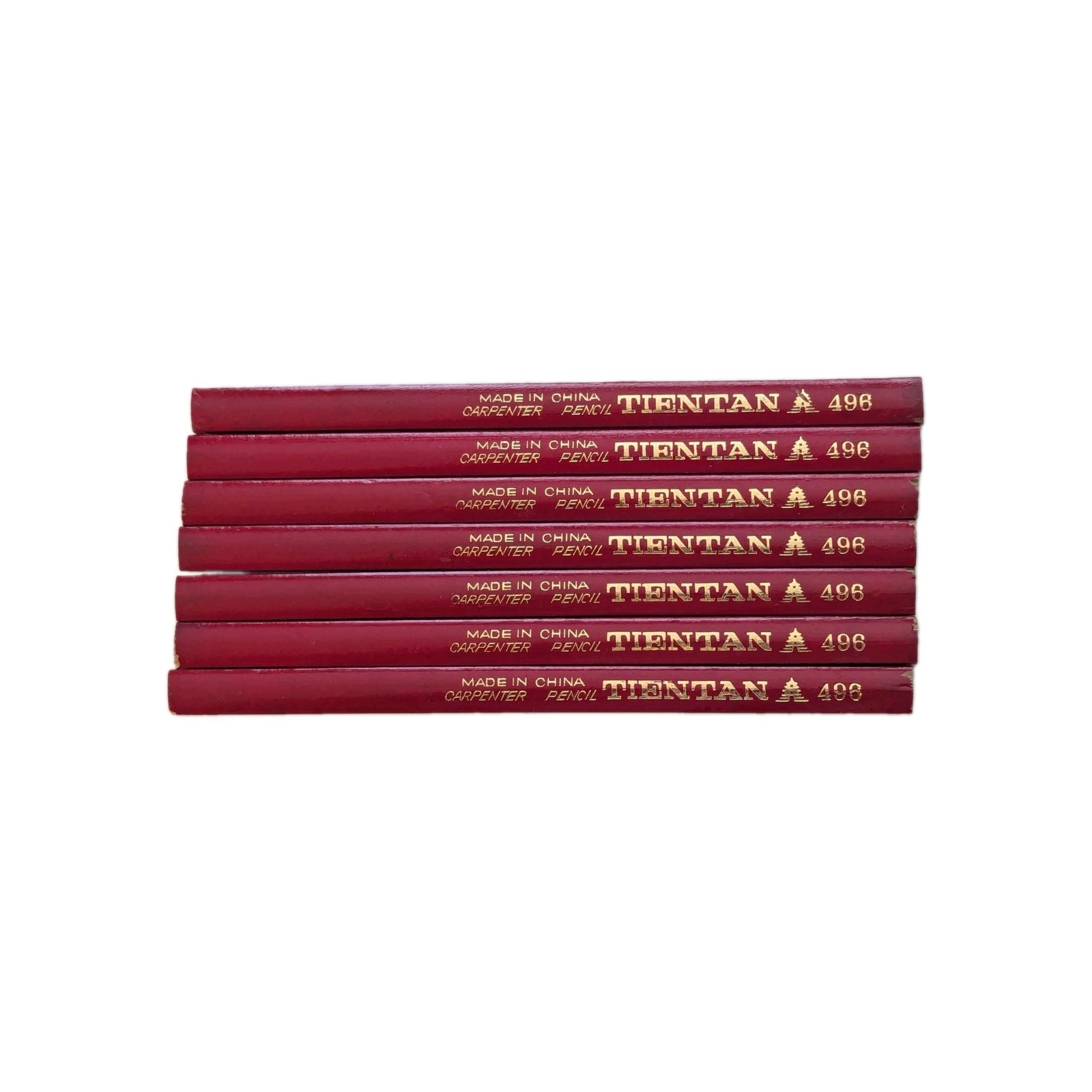Red Tientan #496 Carpenter Pencils New Seven