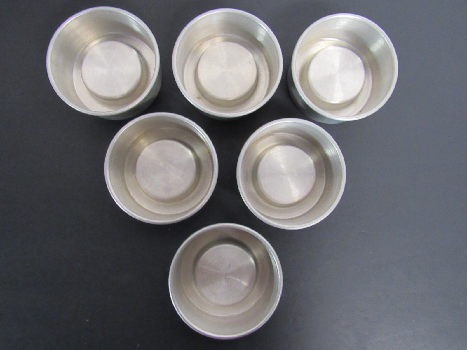 6 Vintage Mary Ann's Aluminum Cake Shell Pans Lancaster, PA Patented Aug 23 1921