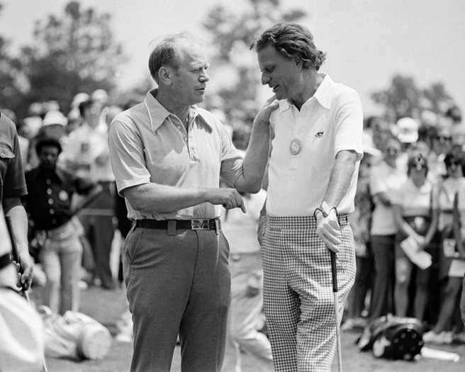 1974 U.S. President GERALD FORD and BILLY GRAHAM Glossy 8x10 Photo Pro-Am Print