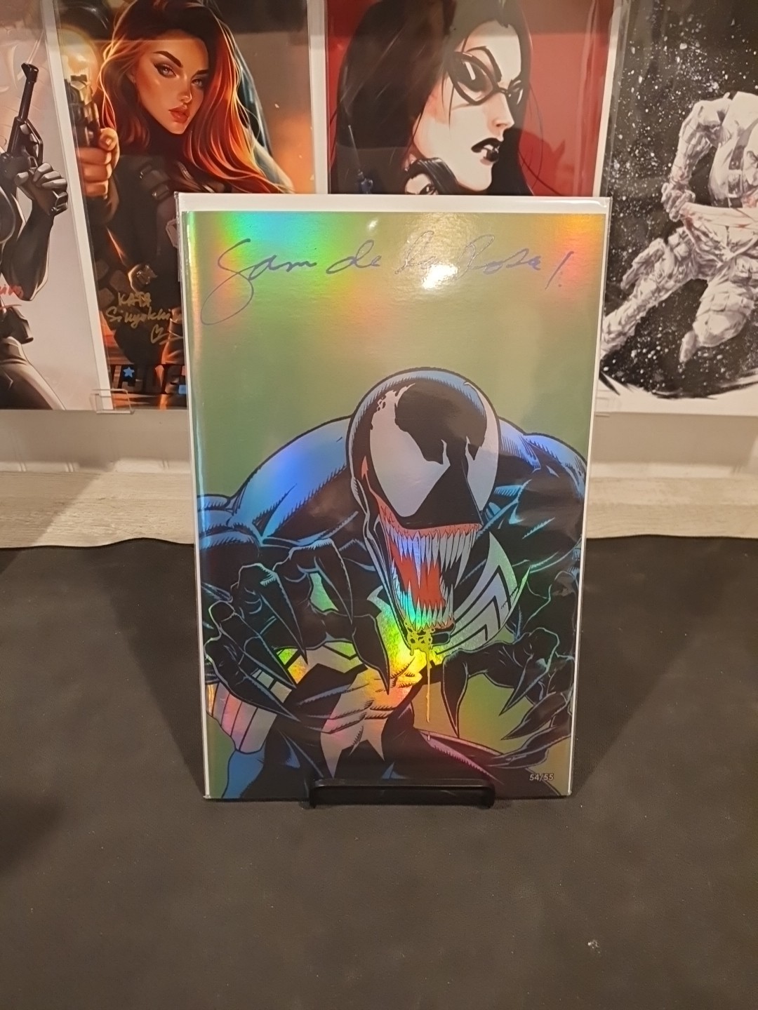 🔥 VENOM LETHAL PROTECTOR #1 🔥 2X SIGNED NYCC GREEN FOIL ⚡ LTD 55 ⚡