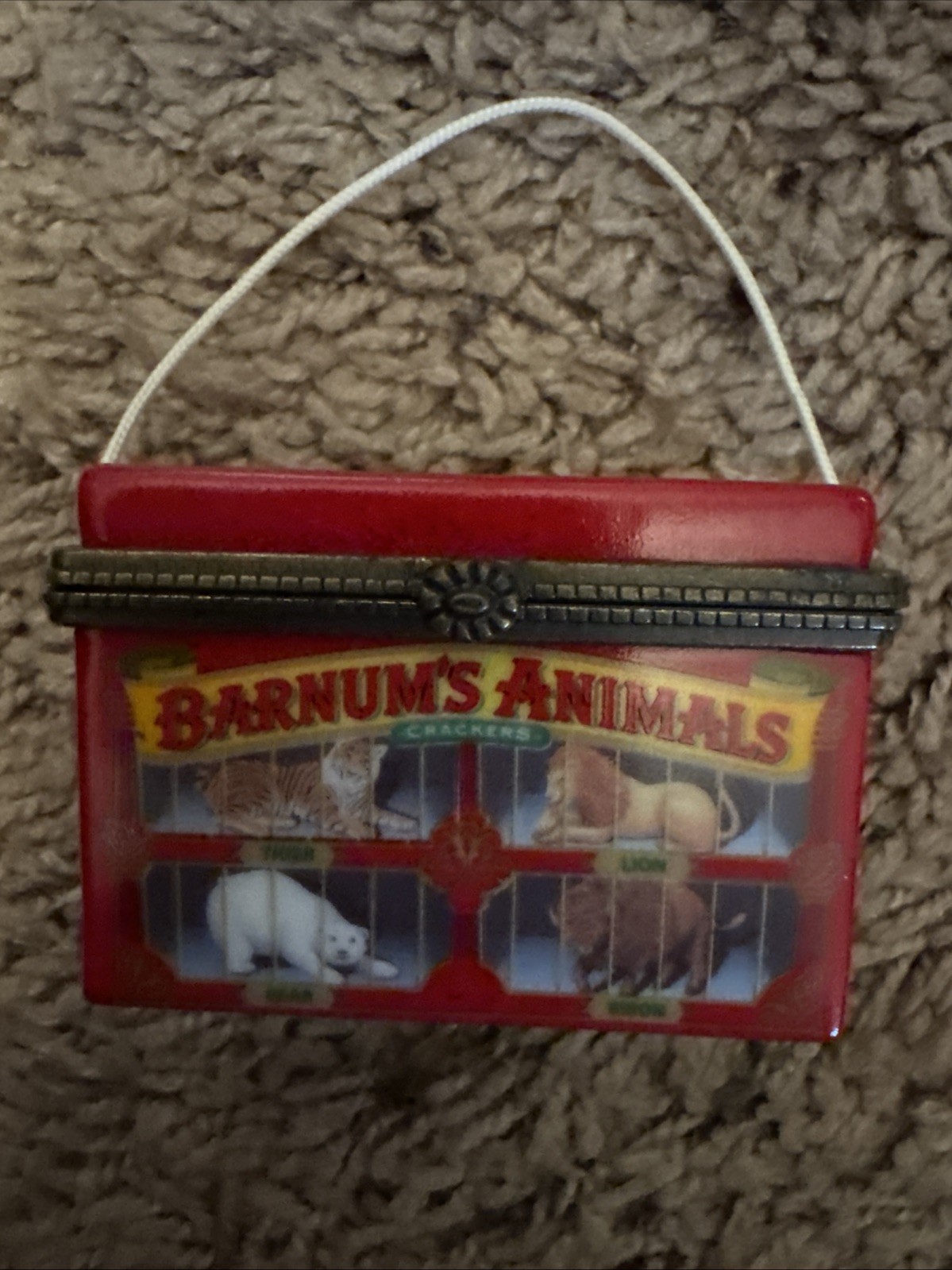 Barnum's Animal Crackers Midwest Of Cannon Falls Porcelain Hinged Trinket Box