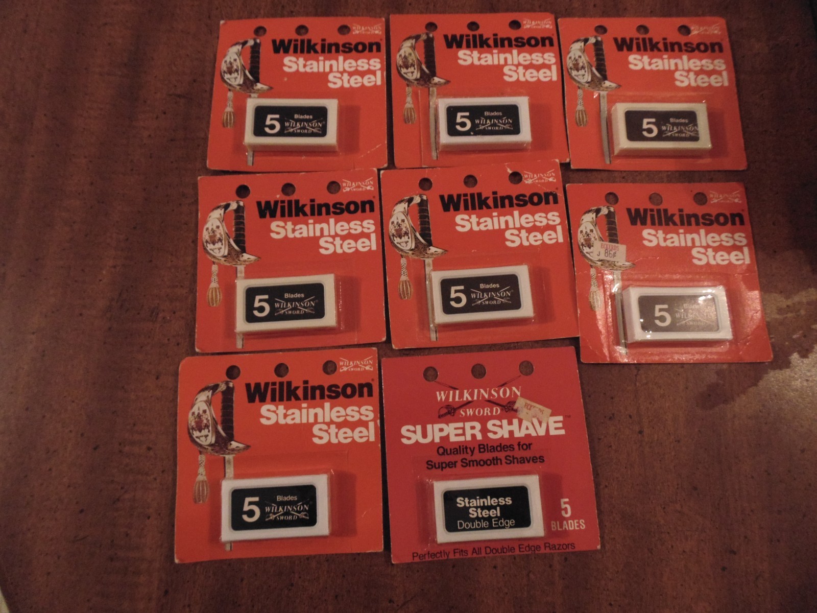 Vintage NOS 8 Packs Wilkinson Sword Double Edge Razor Blades in Original Package