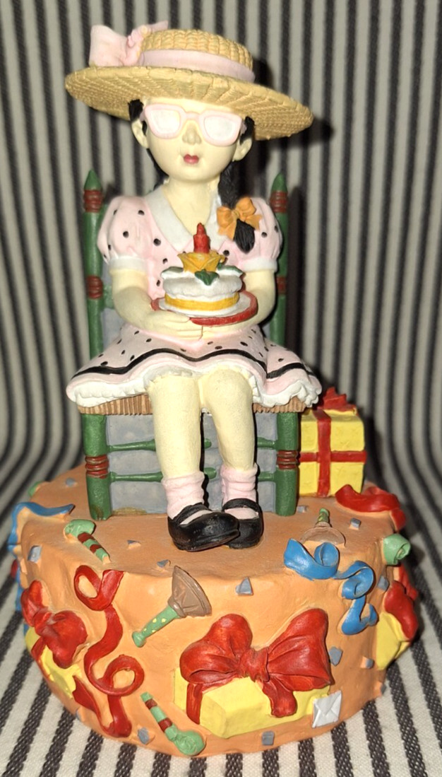 HTF MARY ENGELBREIT MUSICAL GOOD COMPANY ANOTHER HAPPY BIRTHDAY FIGURINE BOX