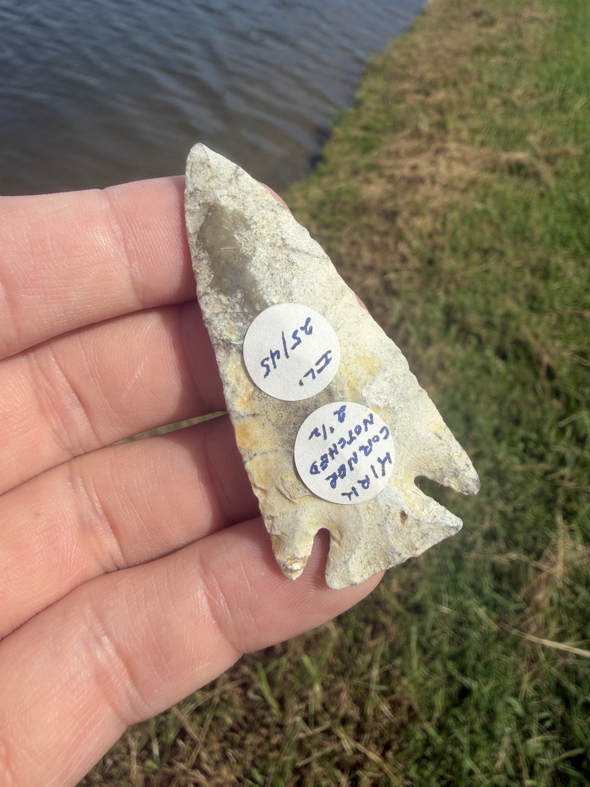 Rare Native American Kirk Corner Notch Illinois Arrowhead Point 