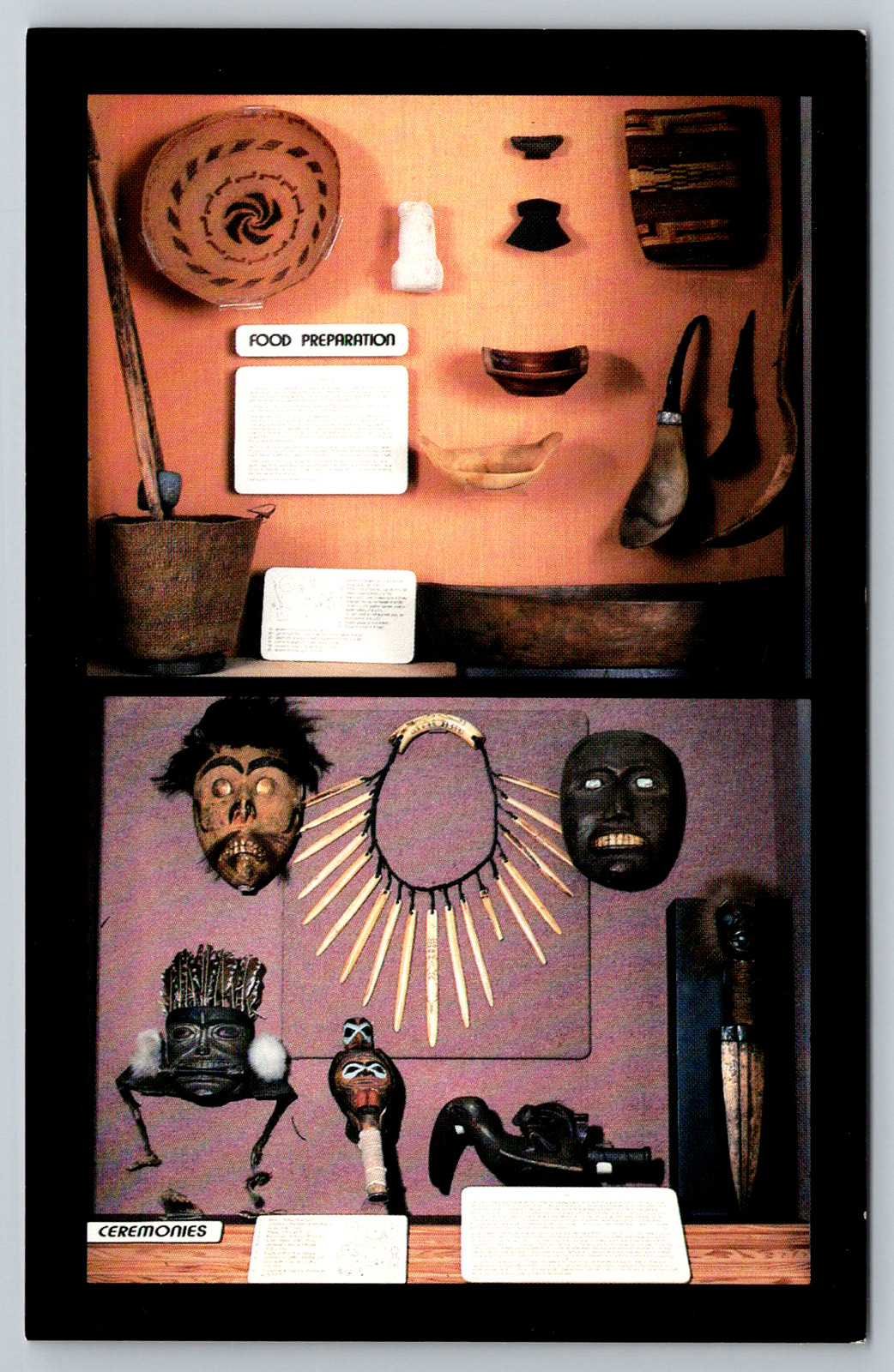 c1960s Alaska State Museum Juneau Northwest Coast Exhibits Postcard