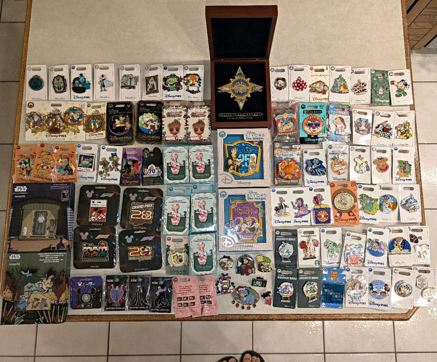 Huge Disney Parks LE LR Pin Collection Rare Retired D23 WDI DLR WDW 100+ Pin Lot