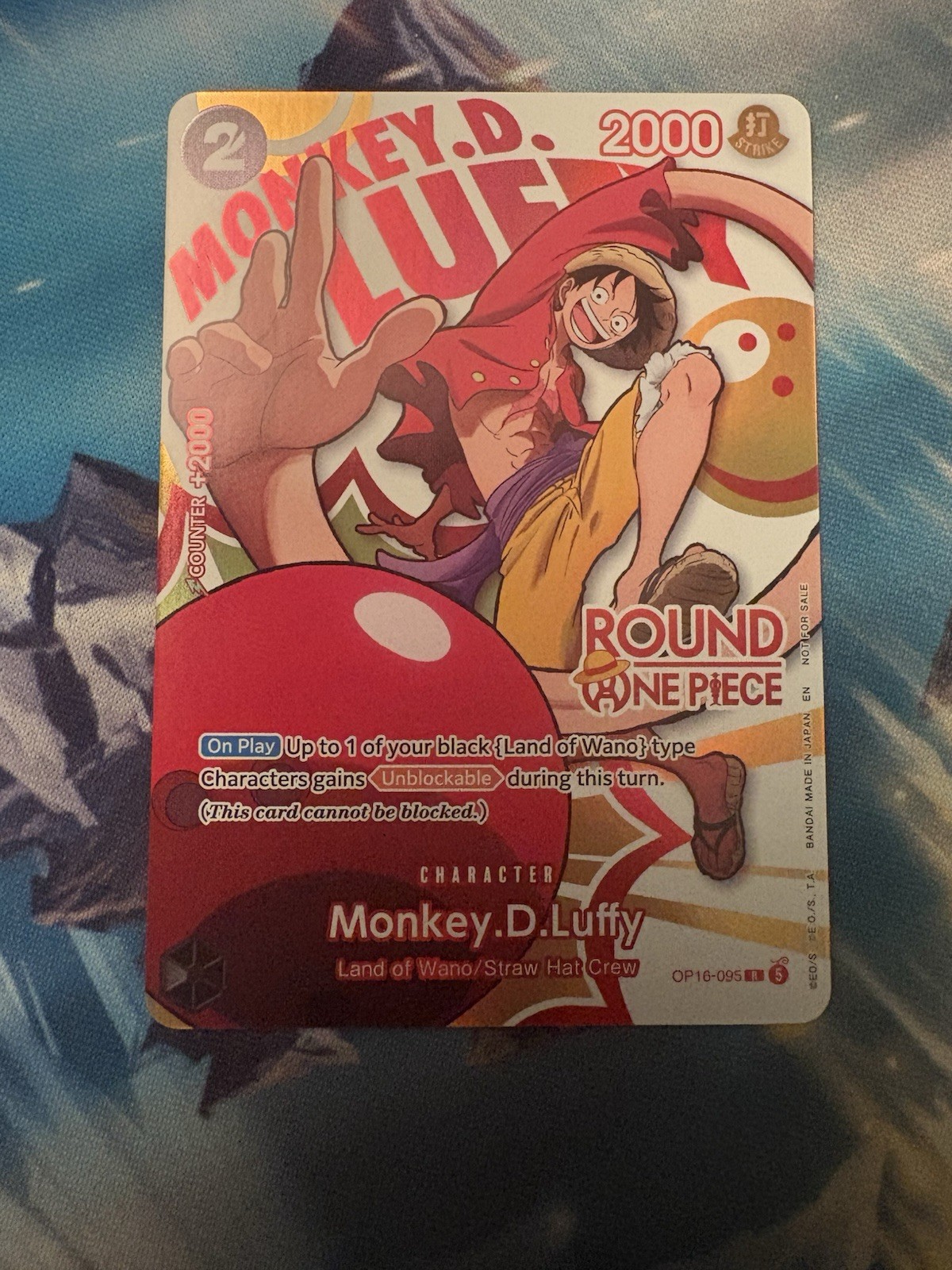 Round 1 x One Piece Monkey D. Luffy Promo Card OP16-095 English NM