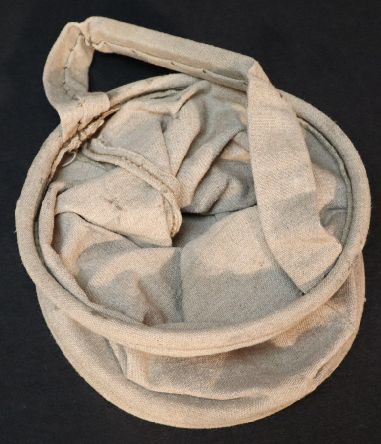 Interwar French Army Horse Grain Feedbag Canvas Bucket EZ HARDIN 1932 Dated