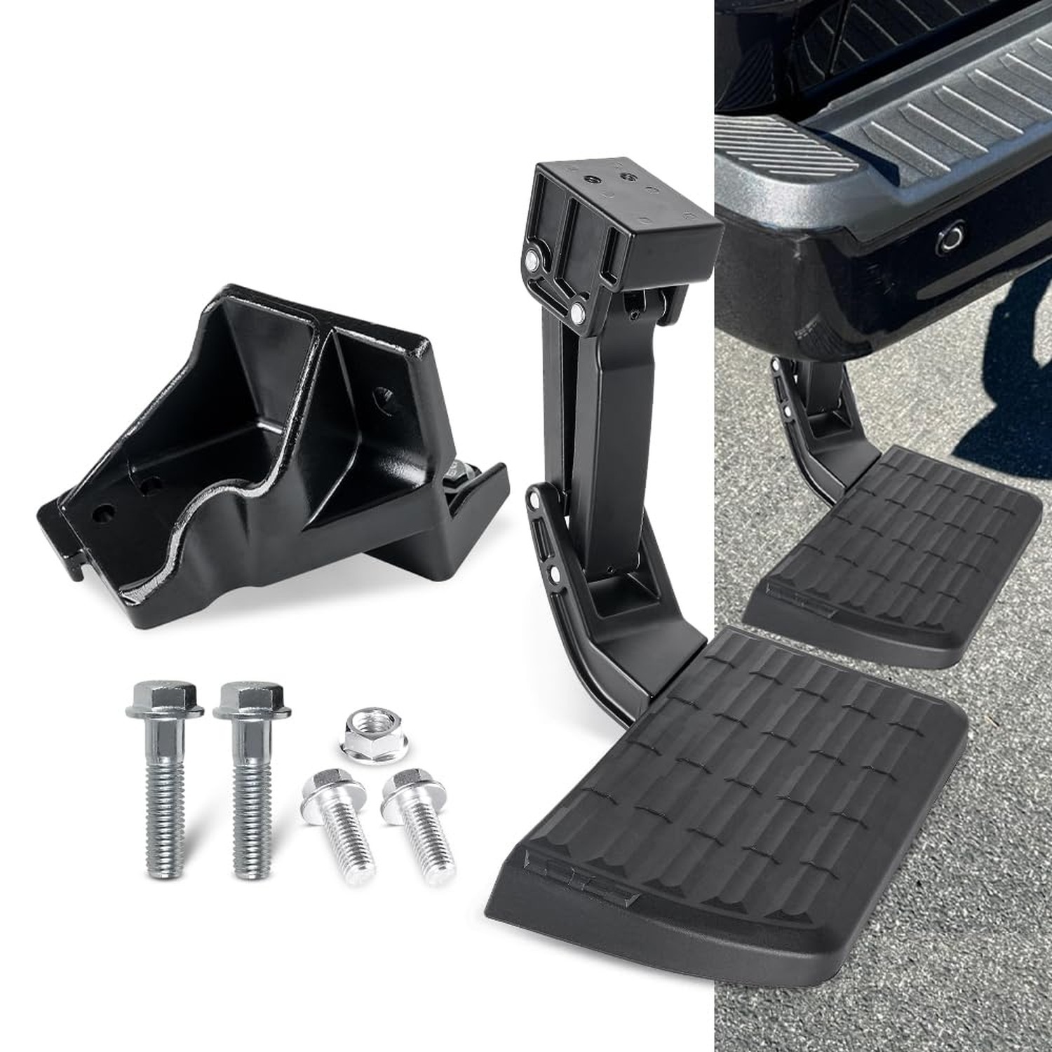 Rear Bed Step Retractable Bed Step Bumper Step for 2022 2023 2024 2025 Toyota...