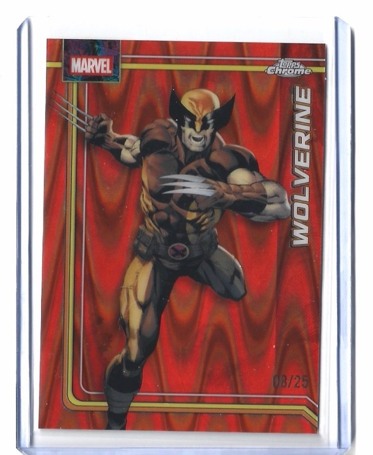 2026 Topps Chrome Marvel Wolverine Orange RayWave Refractor /25 X-Men #199