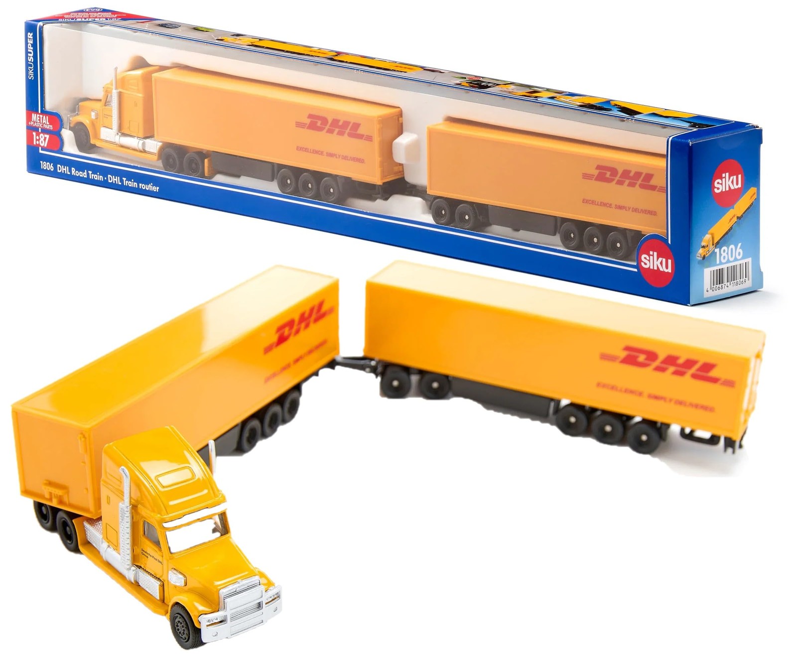 Siku 1:87 1806 Road Train Tractor Unit with semi-Trailer and Tractor Trailer