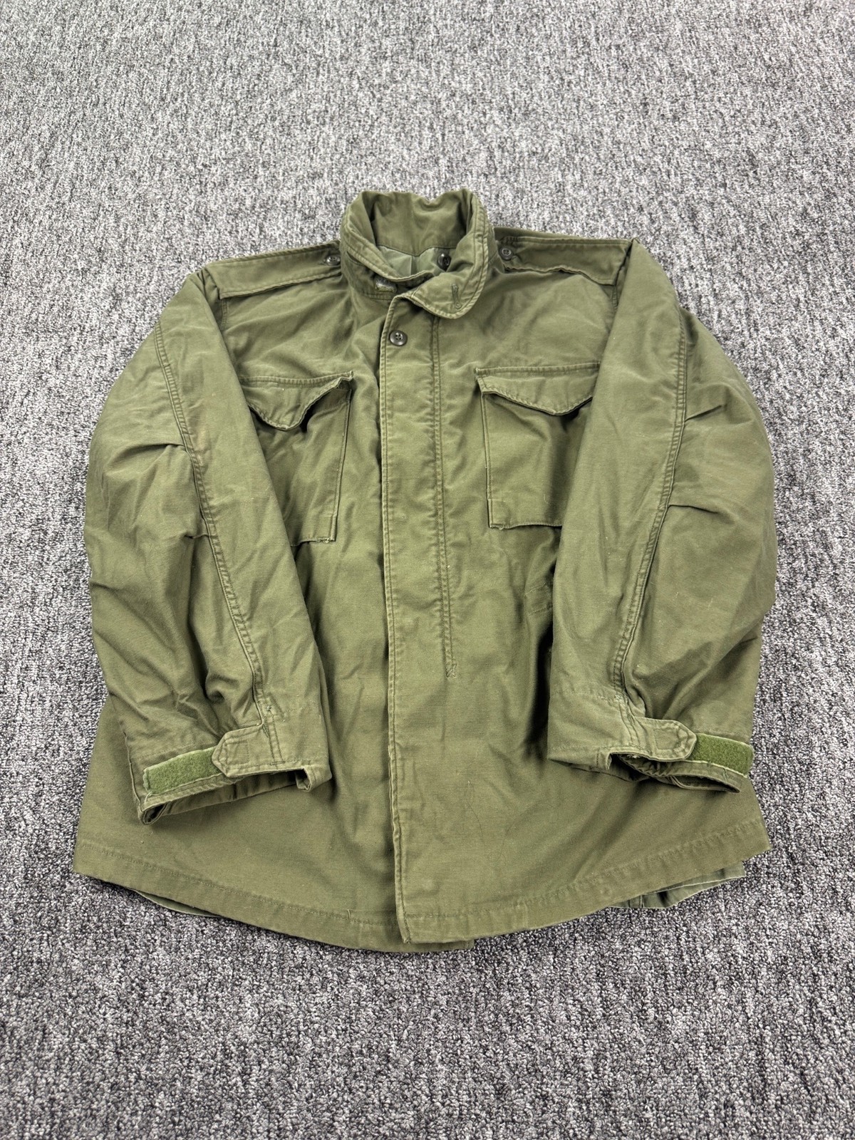 US Military M-65 Field Coat Men Medium OG-107 Cold Weather Jacket Vietnam Vtg