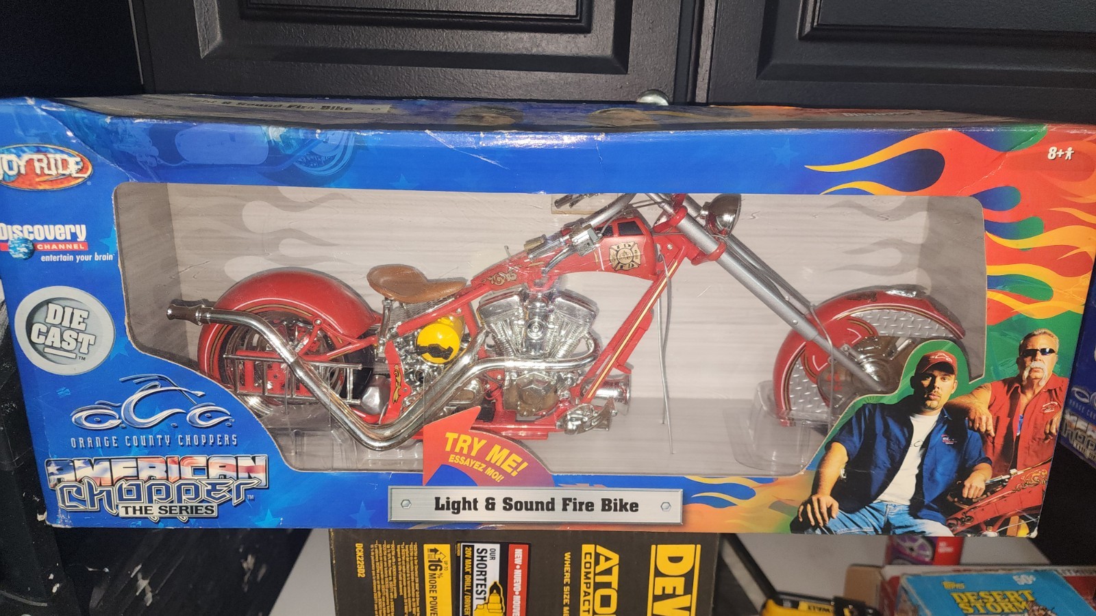 the big one 1:6 scale.  American Choppers Orange County motorcycle. Fire Bike