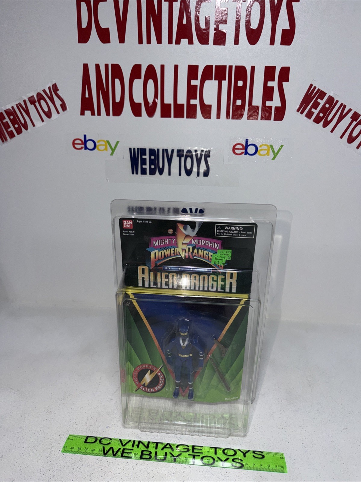 BLUE Ranger Mighty Morphin Power Rangers ALIEN RANGER Bandai 1995 MOSC 🔥