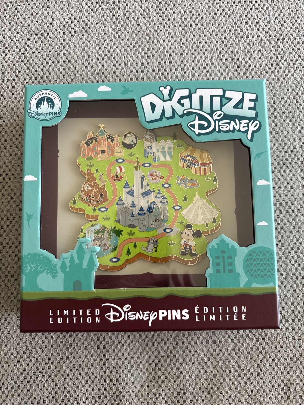 Disney Parks Digitize Disney Disneyland DLR Map Jumbo Pin 2026 LE 2500 NEW