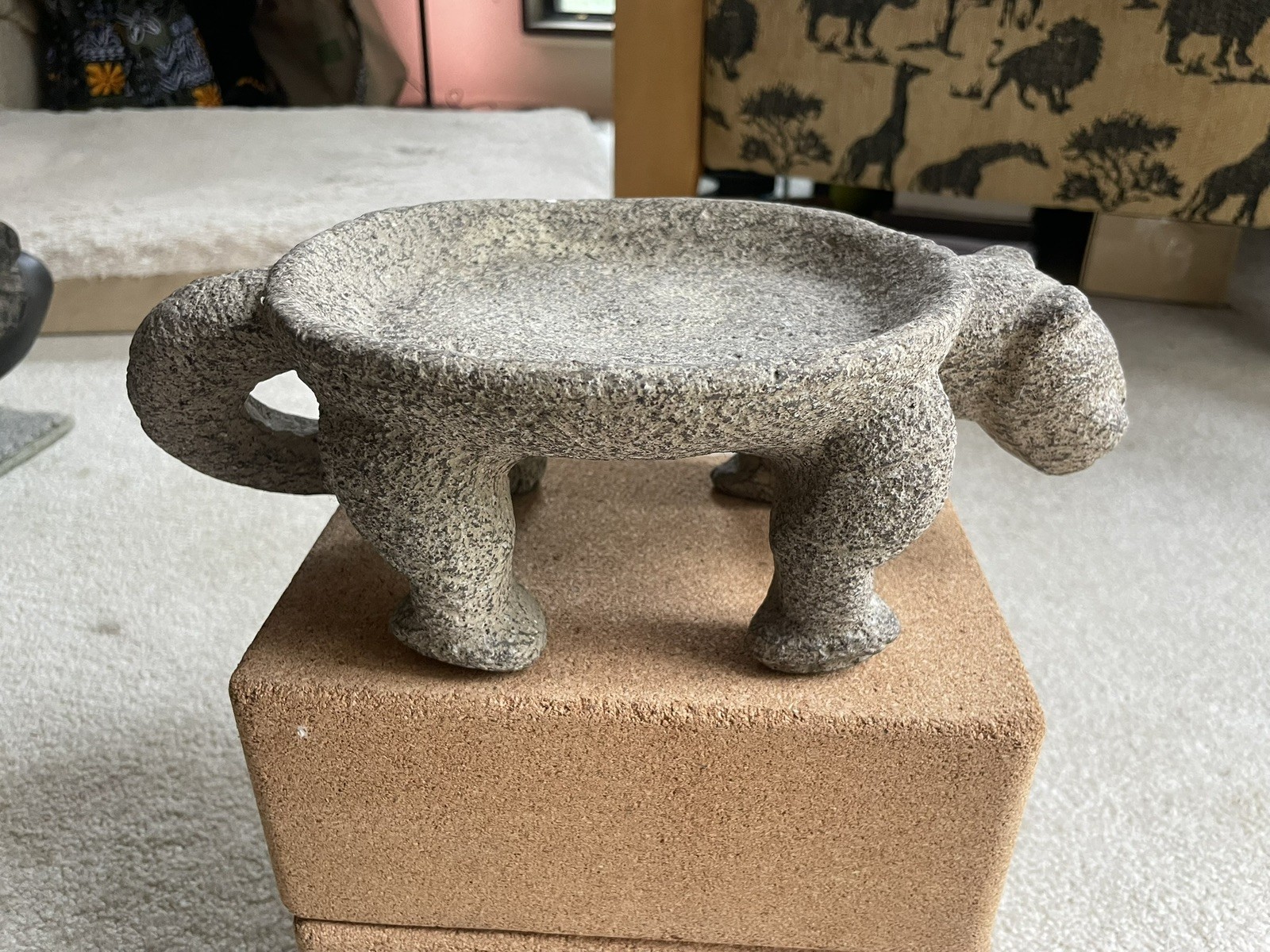 Vintage 1989 ALVA Museum Replica Jaguar Metate Chiriqui Panama Pre-Columbian