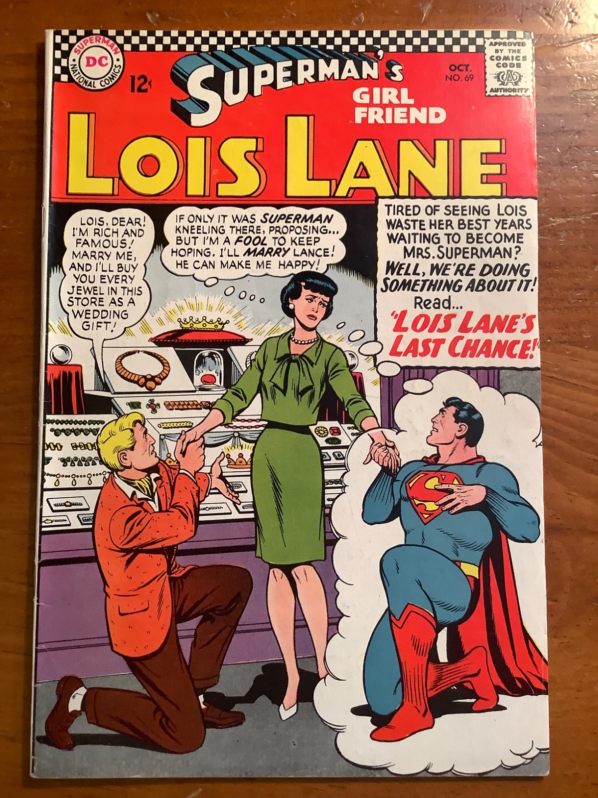 Superman’s Girlfriend Lois Lane #69 1966 DC Comic High Grade VF Sharp