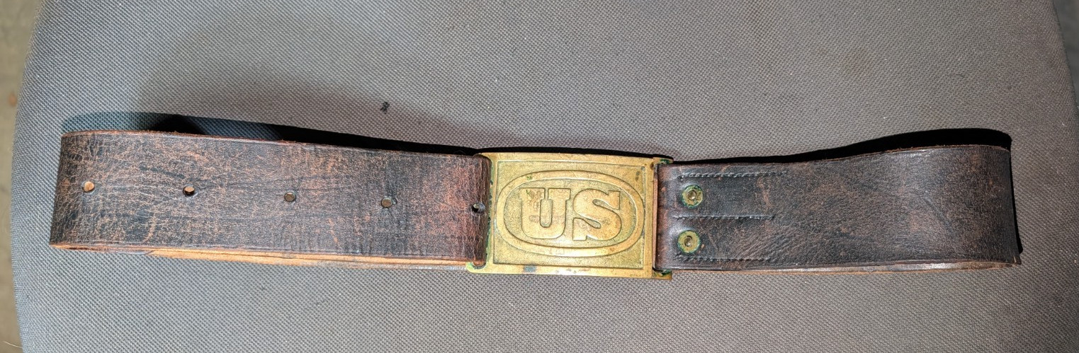 Original M1874 Enlisted Belt With U.S. Belt Plate Indian War Indian Wars Period