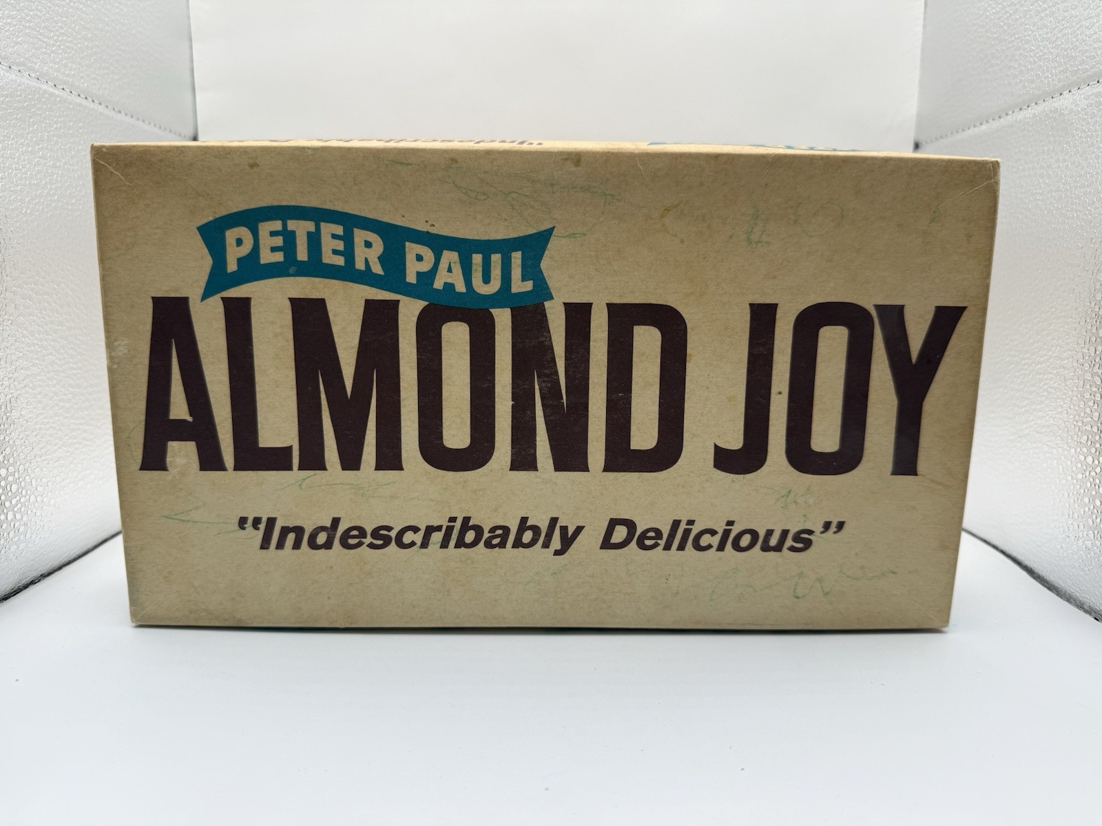 1950s Peter Paul Almond Joy Candy Display Box Vtg Atq Advertising “Delicious”