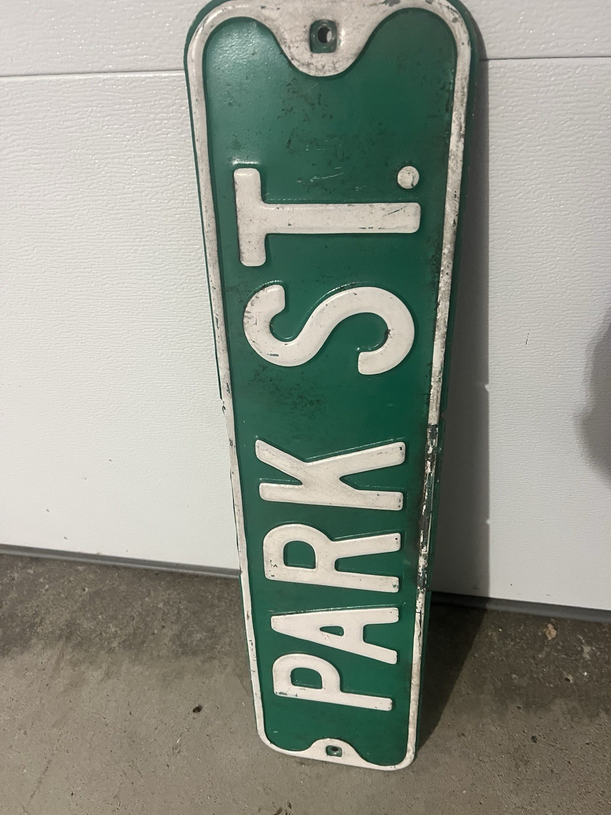 Vintage Metal Park Street Sign Embossed Original Retired Michigan FAST SHIP