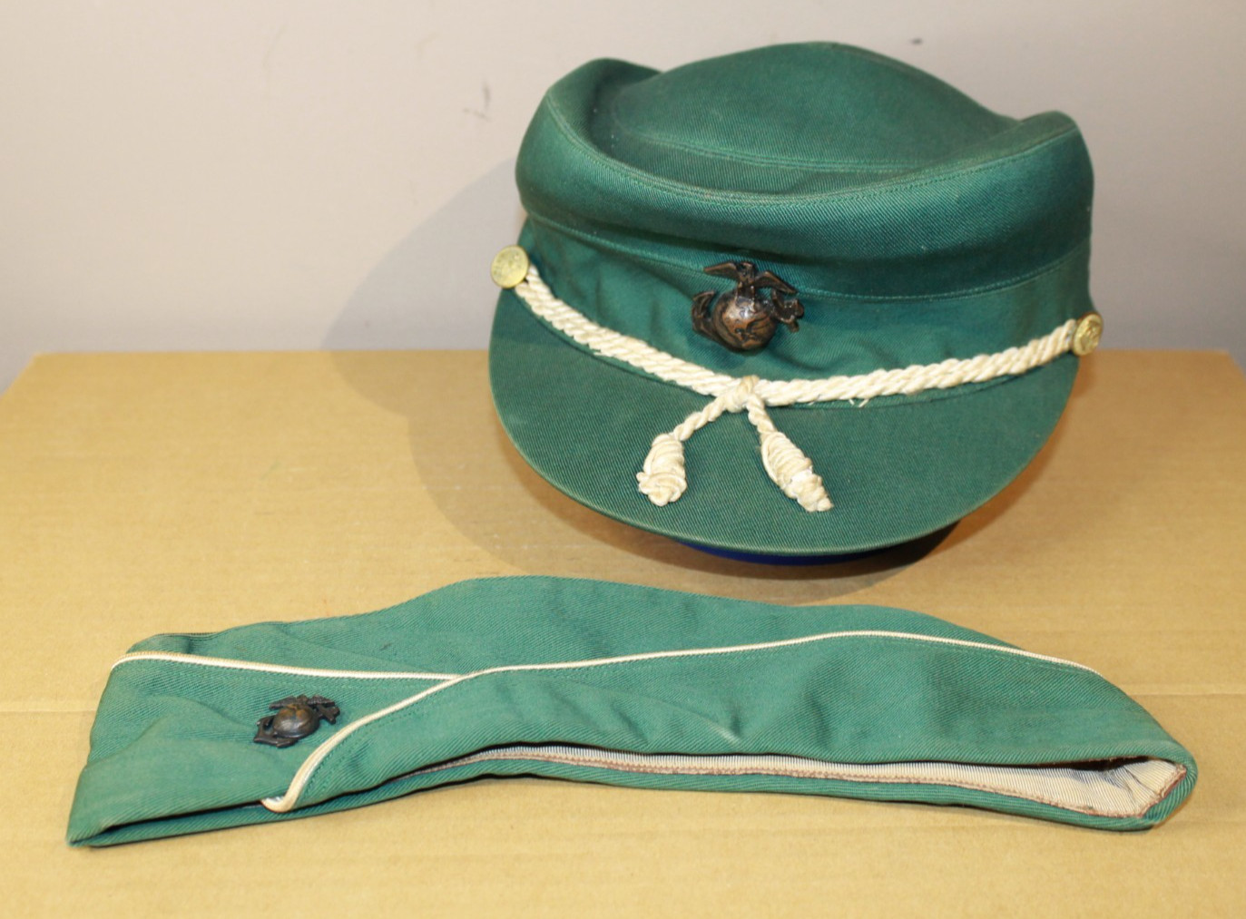 Original US WWII Era US Marine Corps Women\'s Hat and Cap  Named  USMC  WW2
