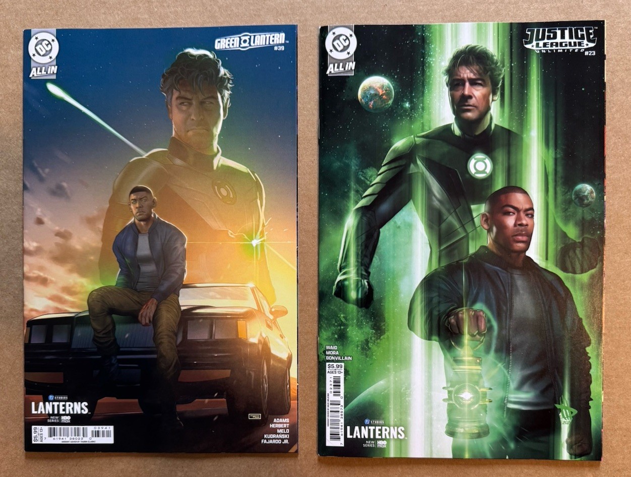 Green Lantern #39 Clarke & Justice League Unlimited #23 Lanterns Variants
