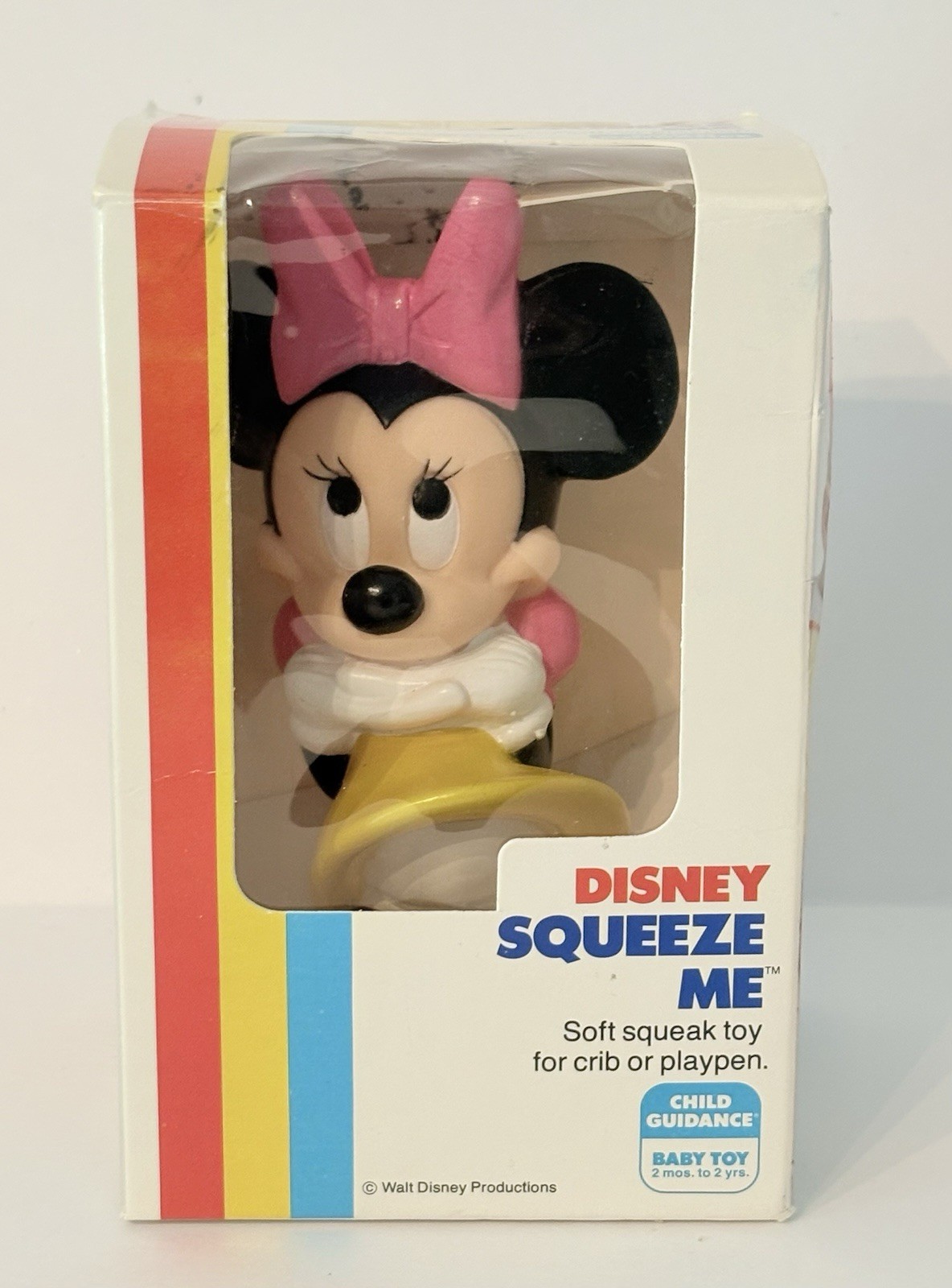 Vintage 1983 Disney Squeeze Me Minnie Mouse Squeak Toy CBS Toys NOB NOS