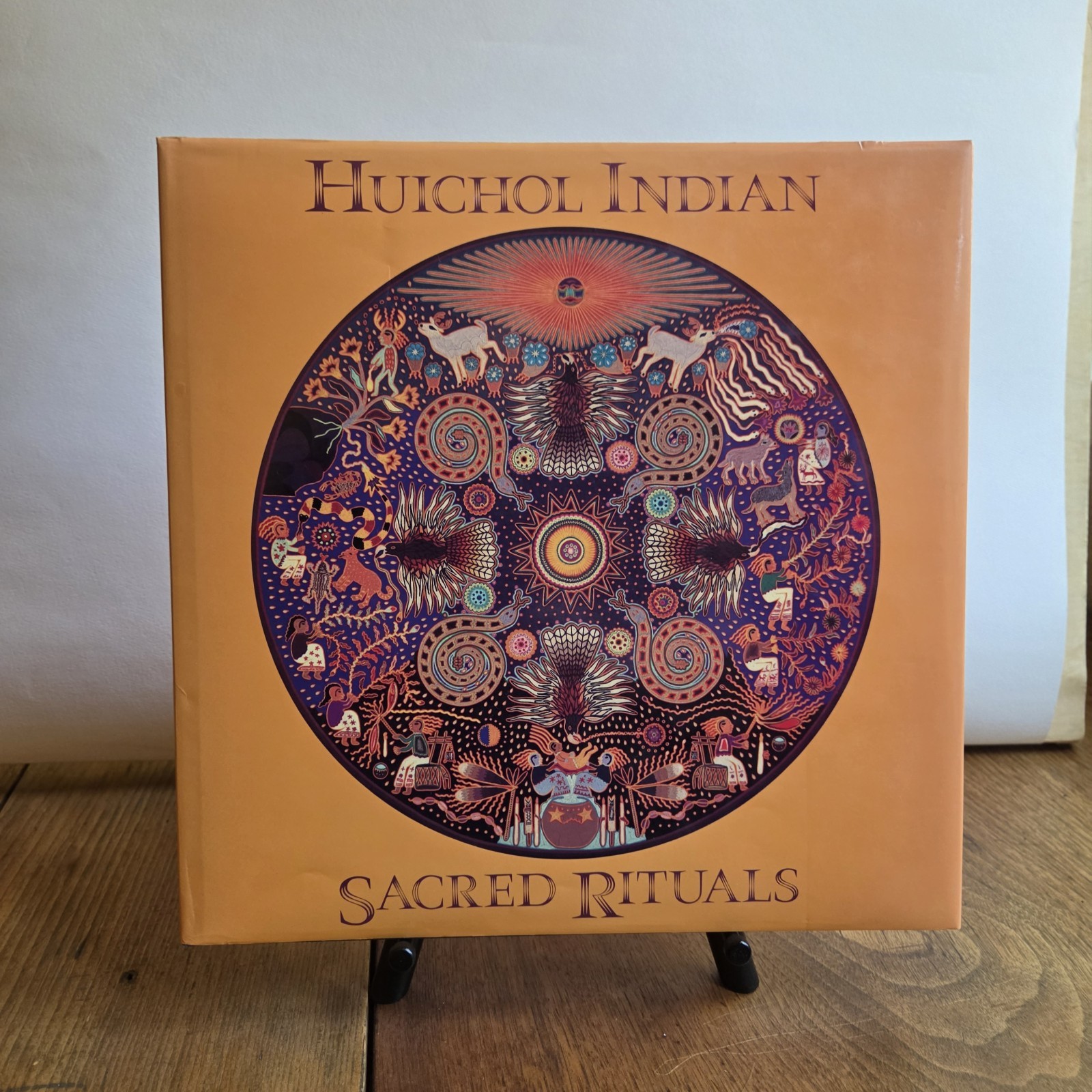 Huichol Indians  SACRED RITUALS  Peyote Yarn Painting Art Book Hardcover 