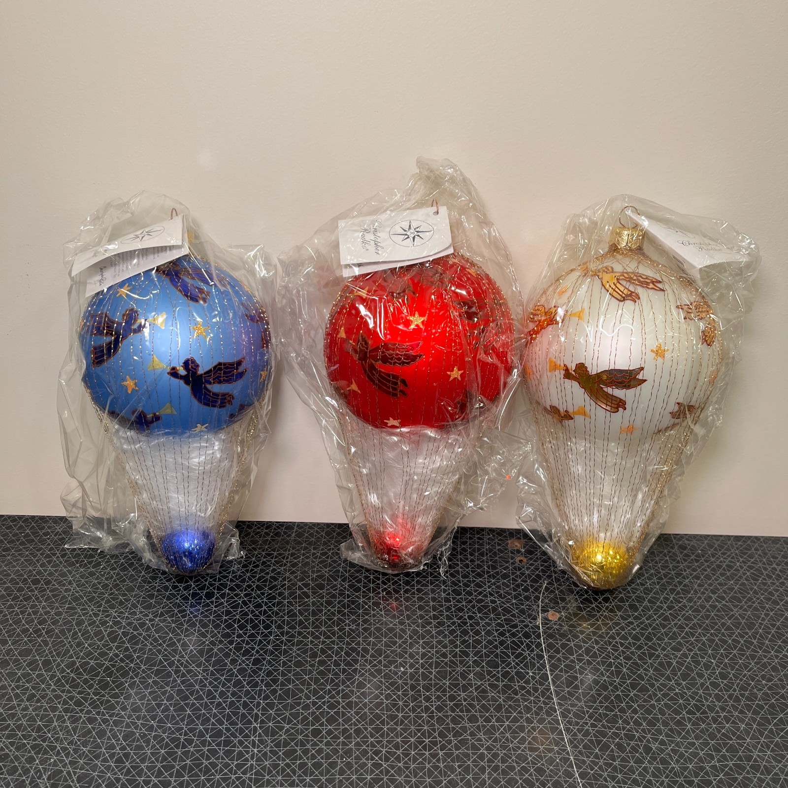 3 Radko Angelic Assent Hot Air Balloon Red Blue White 8\
