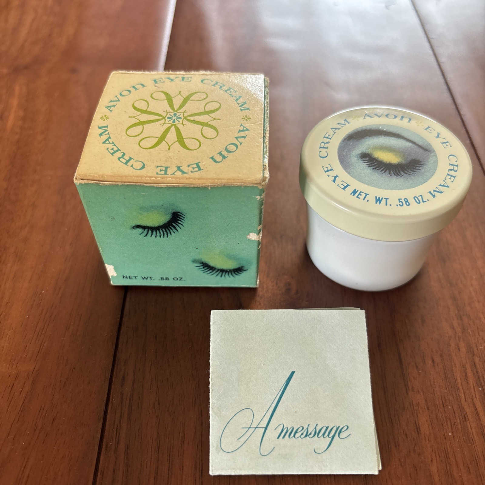 Vtg 60s/70s Avon Eye Cream IOB W/ Instructions Vanity