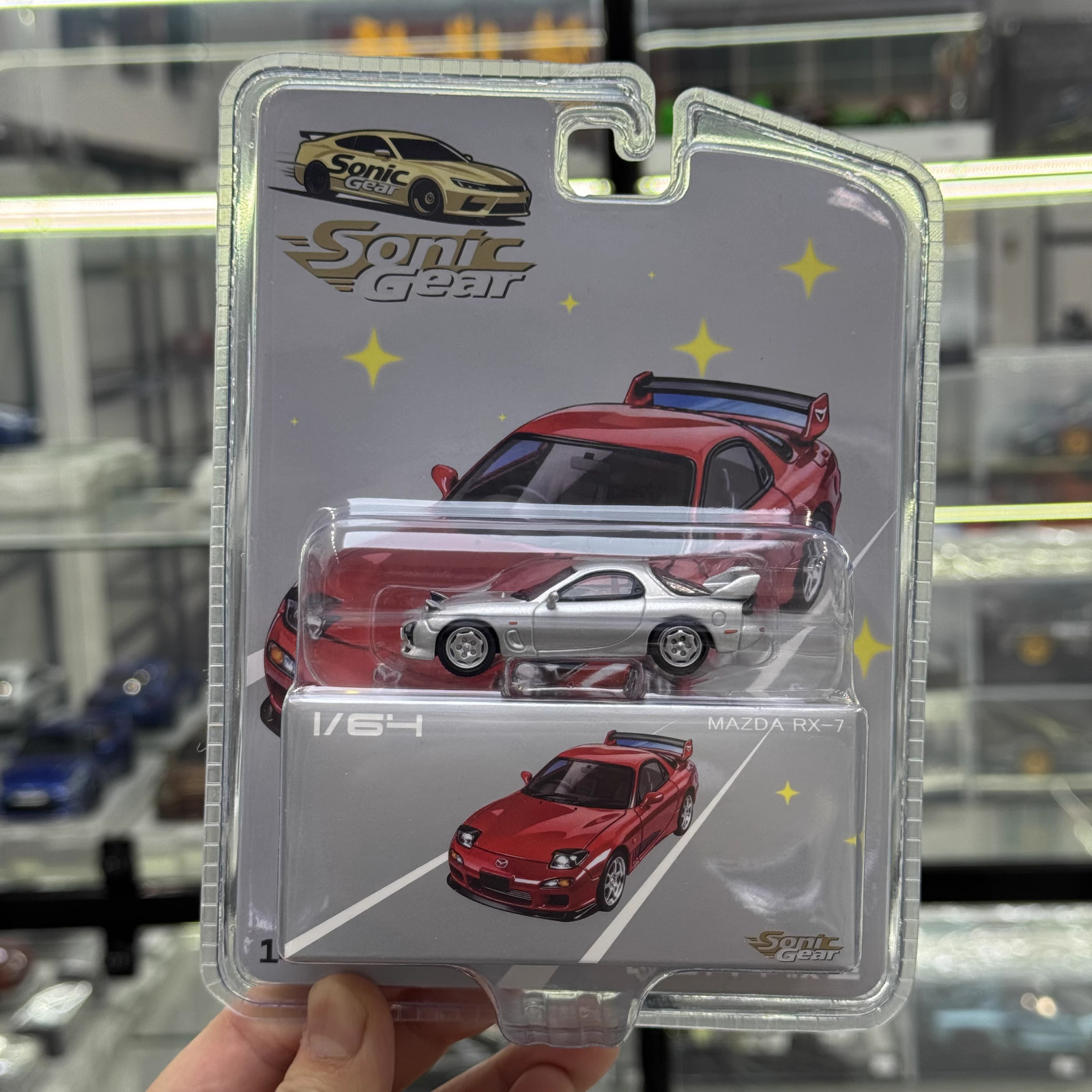 1:64 RX7 FD3S A Spec Silver Diecast Alloy Model Car Display Collectible