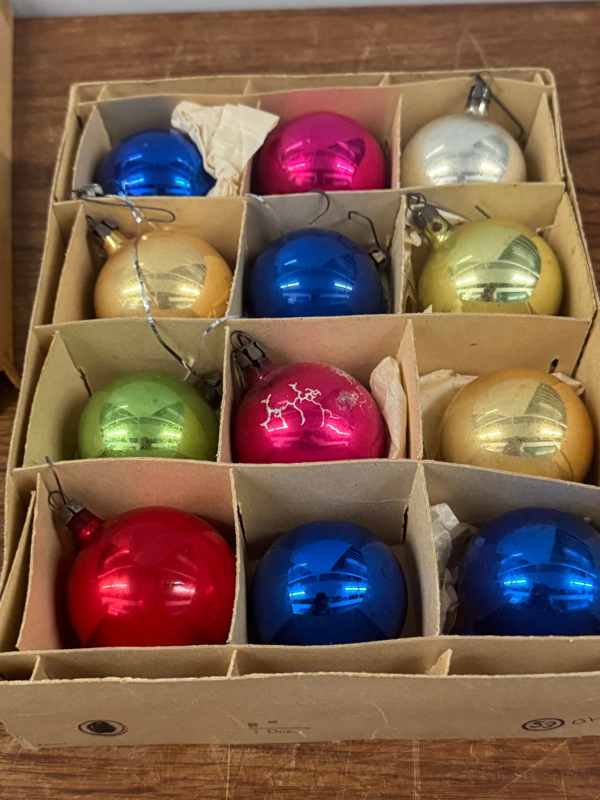 Vintage Set of 12  Assorted Christmas Ornaments