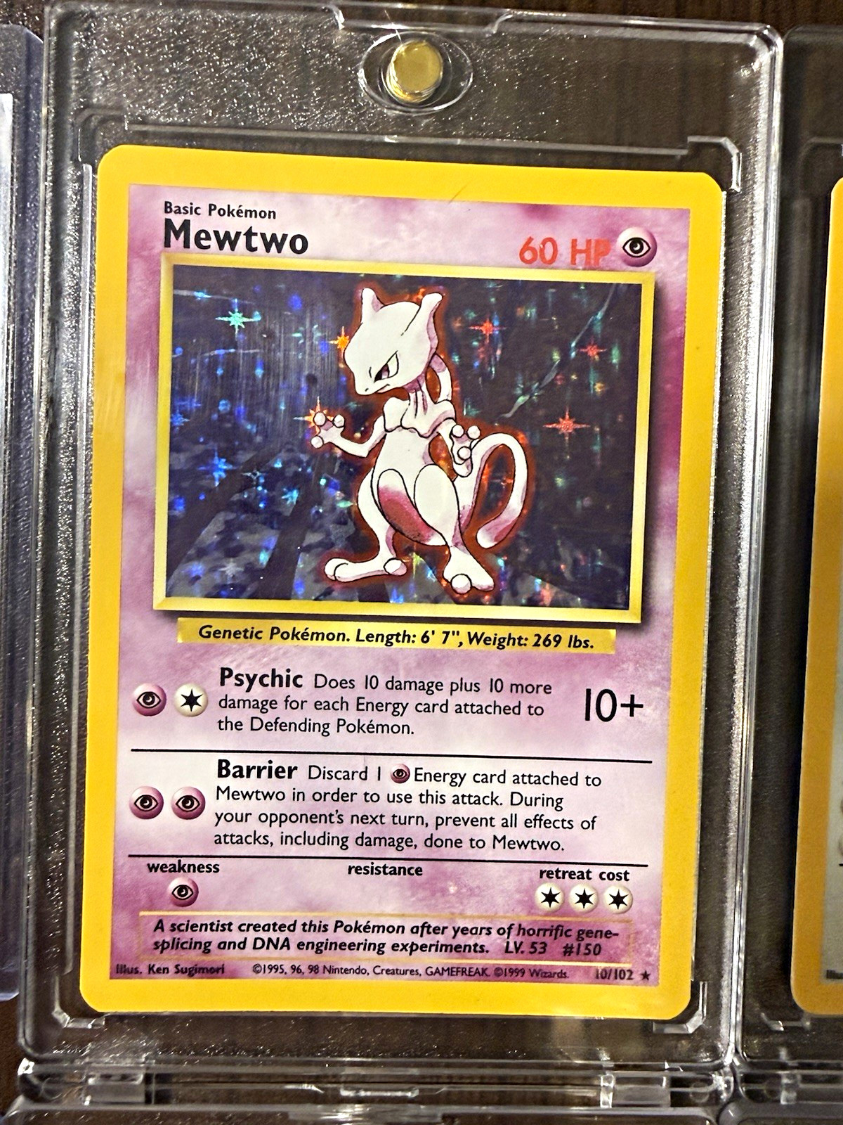 Pokemon TCG Mewtwo 10/130 WOTC Holo Rare 60 HP English 1999
