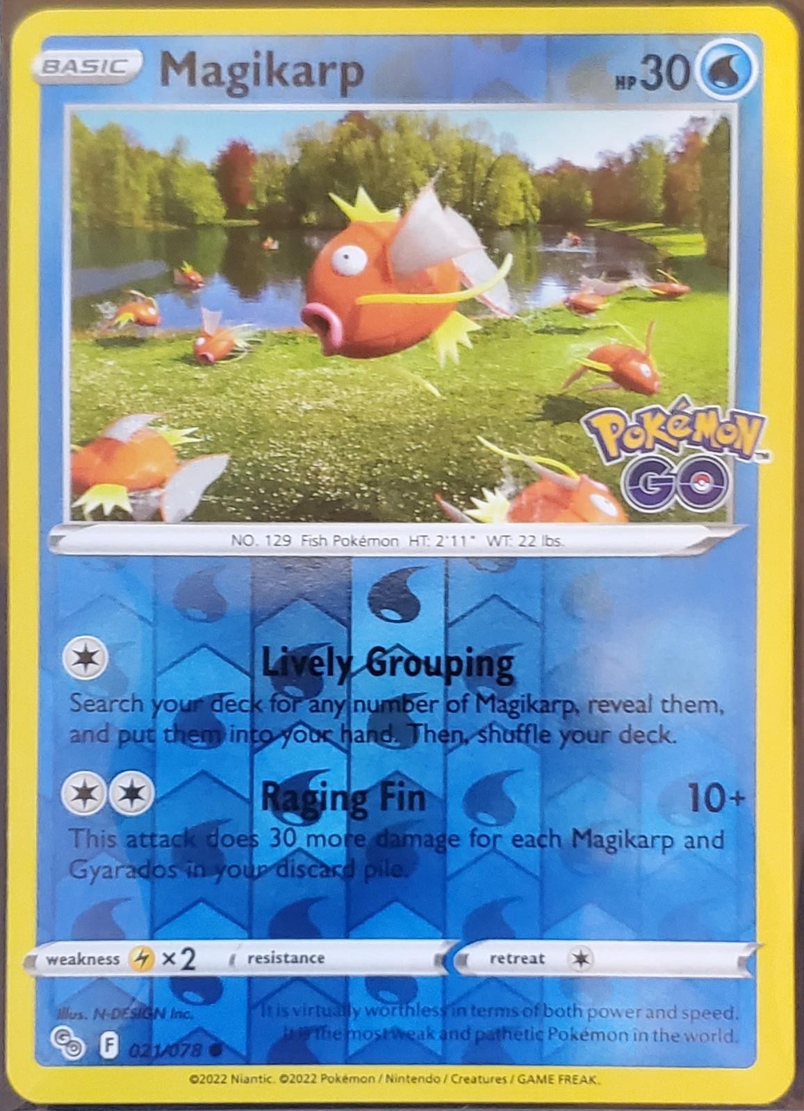 PGO Magikarp Reverse Holofoil 021/078 C NM