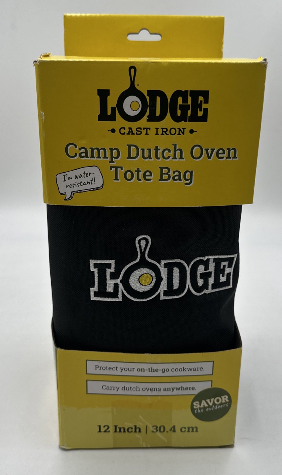 Lodge A12-2 12 Inch Camp Dutch Oven Tote Bag Black Padded Water Resistant