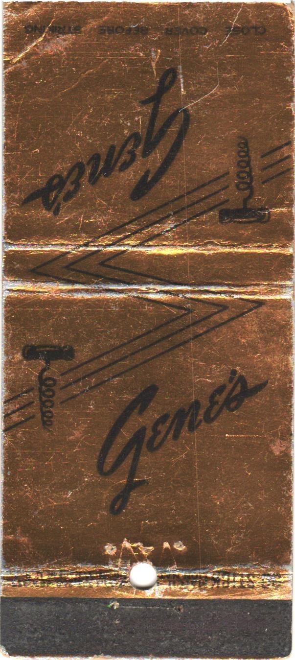 Gene\'s Liquor Store Laramie WY Vintage Matchbook Cover 1940s-50s