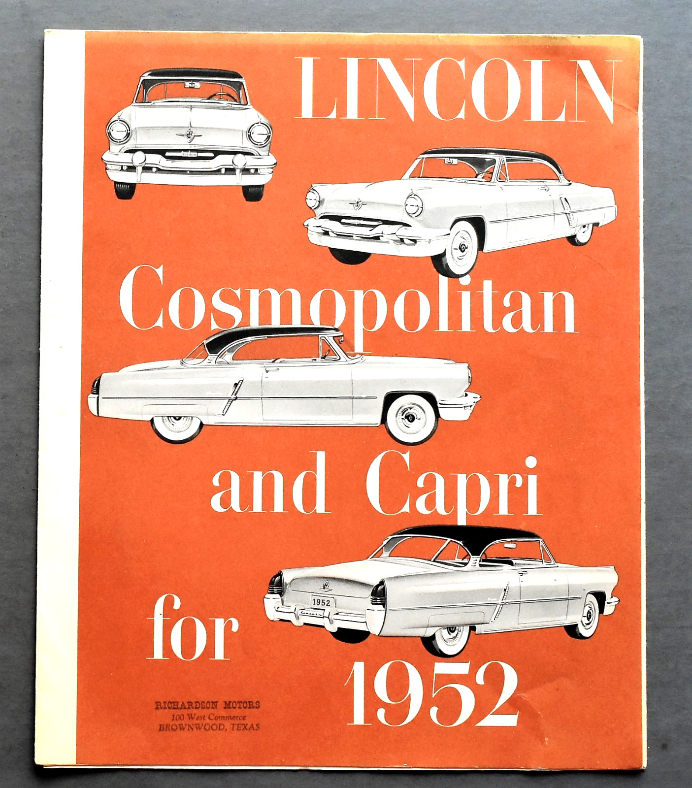 ORIGINAL 1952 LINCOLN COSMOPOLITAN & CAPRI SALES BROCHURE ~ 12 PAGES ~ 12\