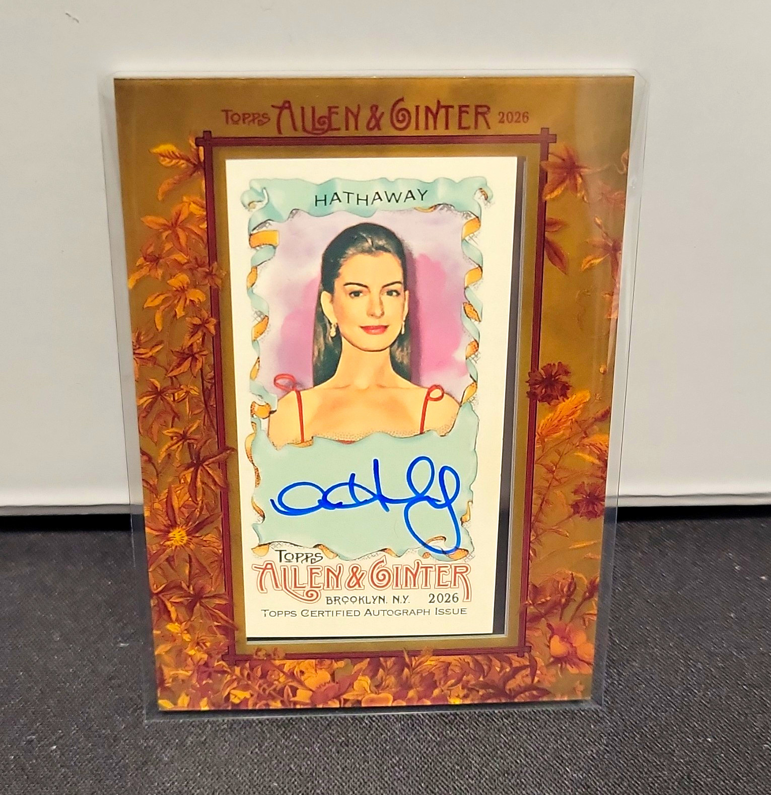 2026 Topps Allen & Ginter Anne Hathaway Framed Mini Auto MA-AH