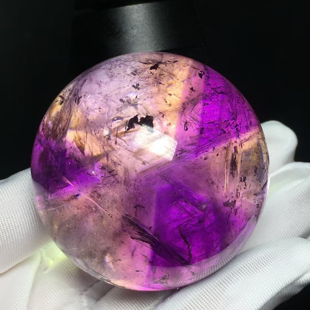168g Natural Amethyst Quartz Sphere Crystal Energy Ball Reiki Healing Decor