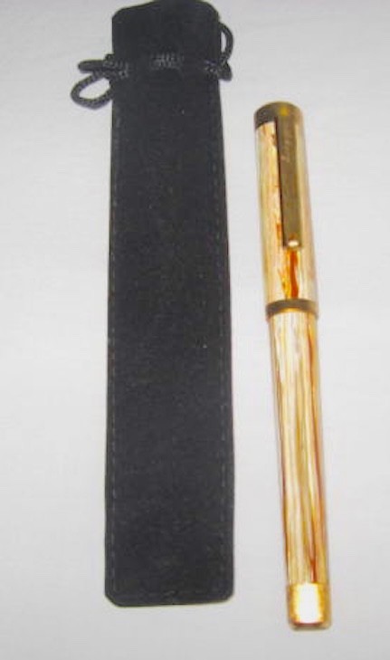 Montegrappa Zero Caramel Fountain Pen USA Exclusive With Gold Plated Fine Nib