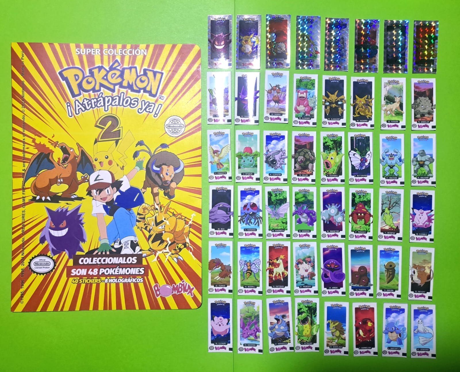 ALBUM COLLECTOR POKEMON 2 Bombiux Full Set 48/48 Sticker PERU 2024 CHARIZARD ALBUM COLLECTOR POKEMON 2 Bombiux Full Set 48/48 Sticker PERU 2024 CHARIZARD