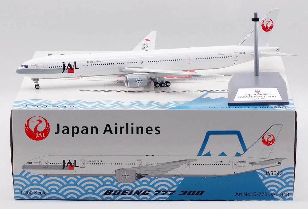 Inflight B-773-JAL-943 JAL Japan Airlines 777-300 JA8943 Diecast 1/200 Jet Model