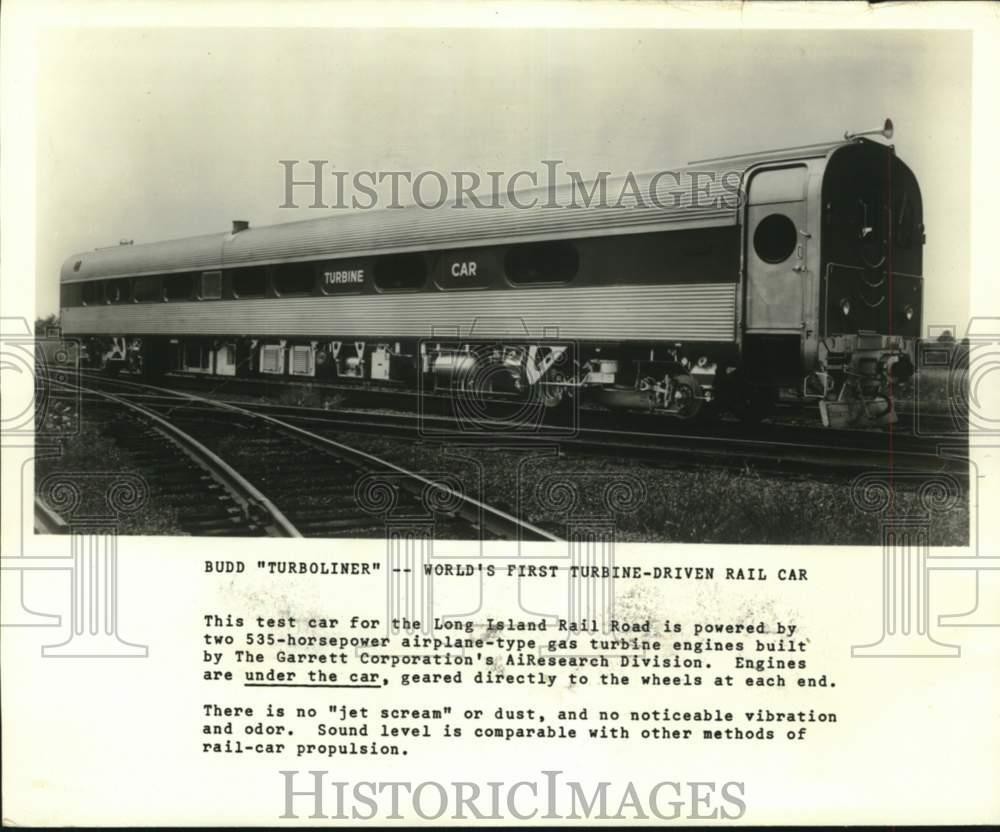 1966 Press Photo Budd TurboLiner test car for the Long Island Railroad