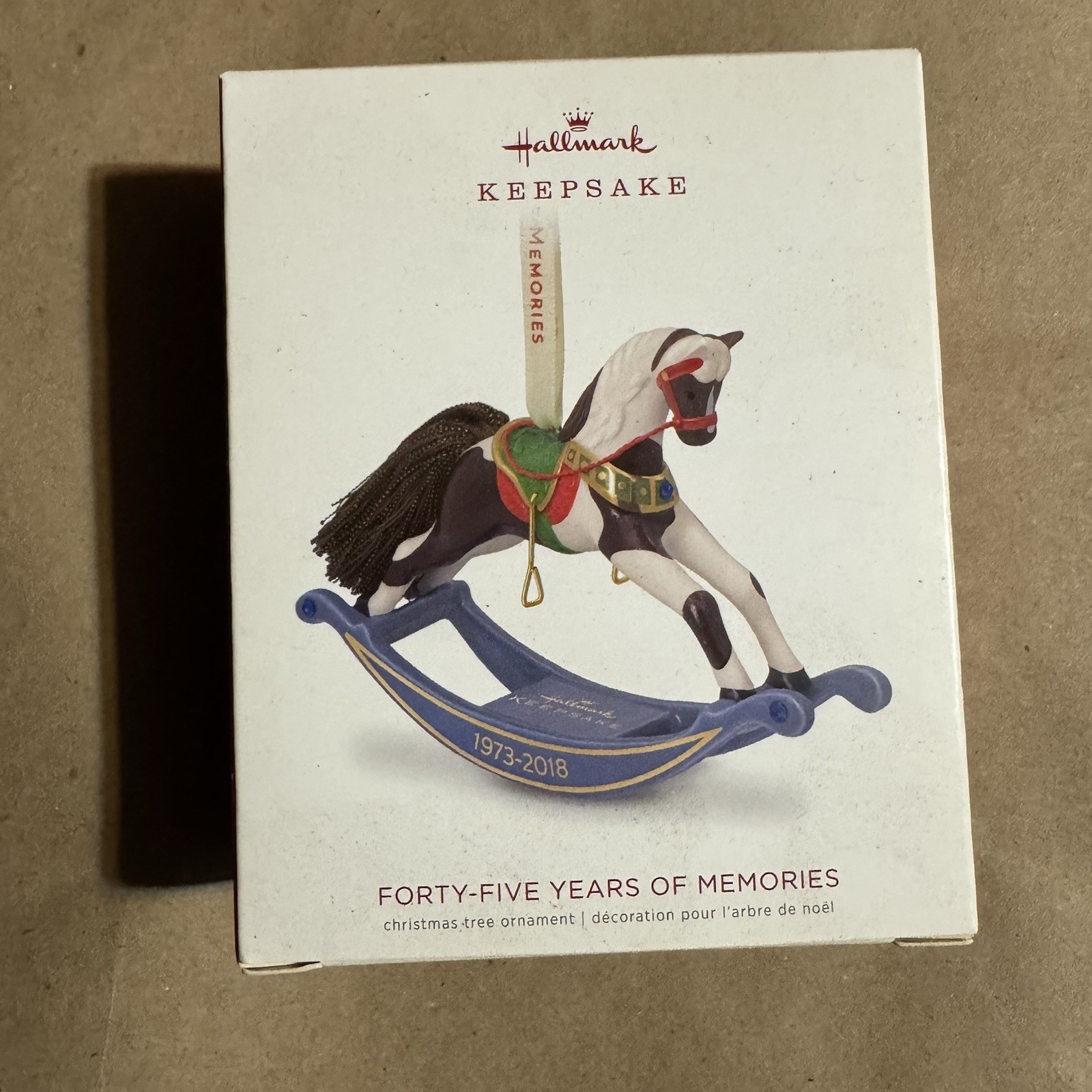 2018 Hallmark Keepsake Ornament Forty Five Years of Memories Rocking Horse