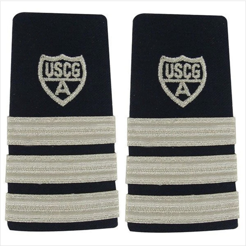 GENUINE U.S. COAST GUARD AUXILIARY ENHANCED SHOULDER BOARD: DIVISION COMMANDER