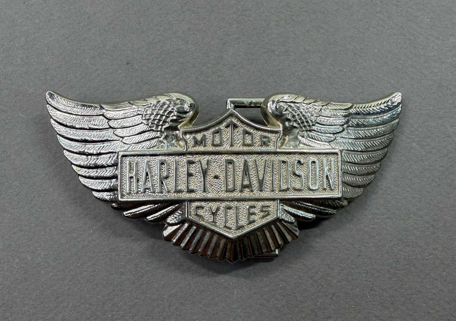 Vintage Harley Davidson Belt Buckle 1974 Righteous Products Wings Biker