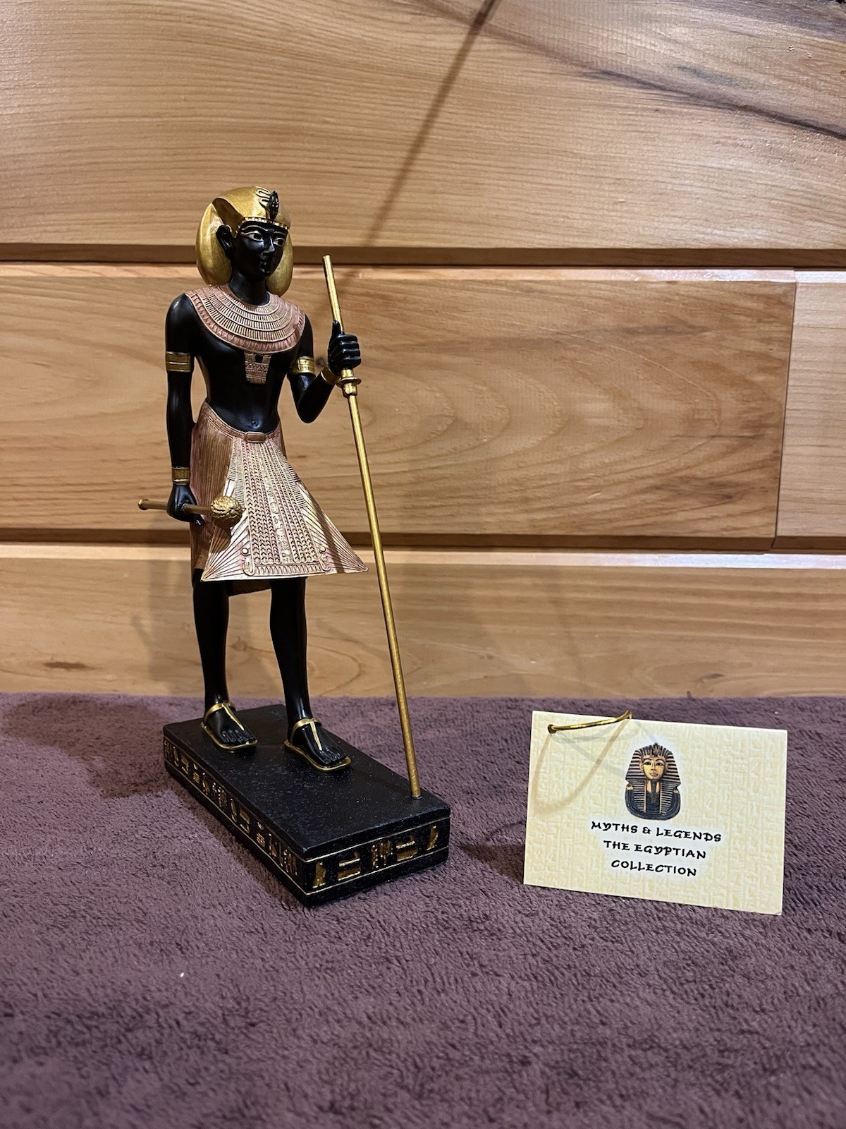 Vintage Veronese Egyptian Guardian Statue of King Tutankhamun - 8” Sculpture